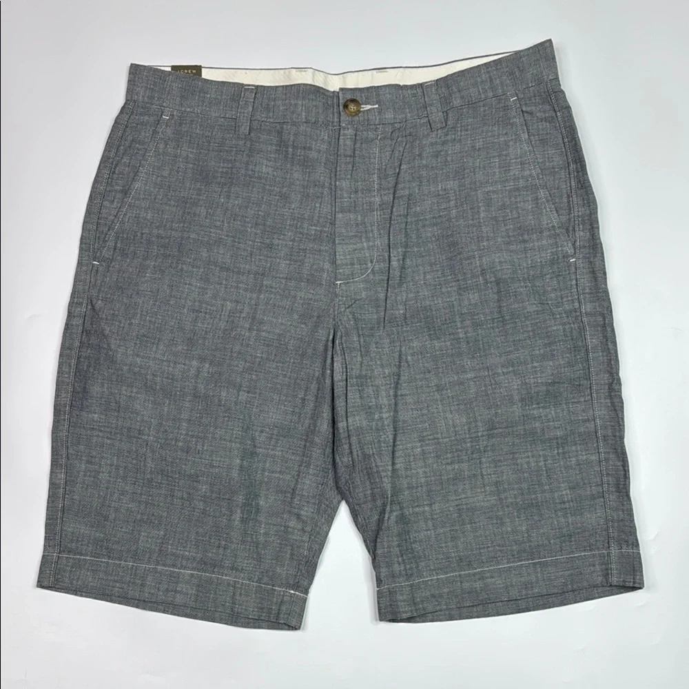 J. Crew The Club Blue Cotton Chino Shorts Size 33 NWT